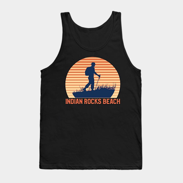 Indian Rocks Beach Sunset, Orange and Blue Sun, Gift for sunset lovers T-shirt, Camping, Camper with a Stick Tank Top by AbsurdStore